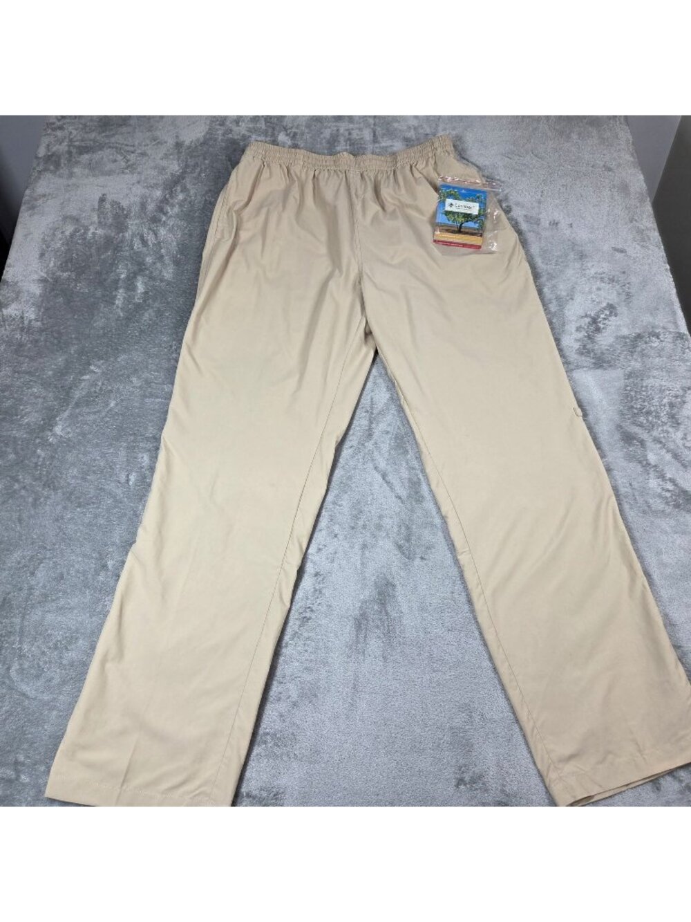 Coolibar Pants Mens XXL Beige Lightweight UV Beach Golf Convertible Roll Up NEW